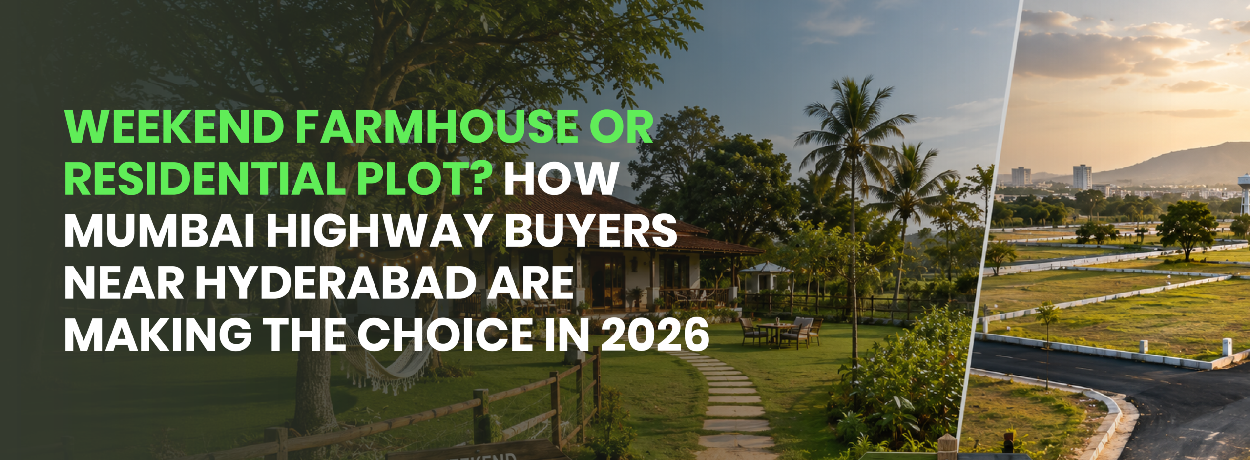 Weekend Farmhouse Or Residential Plot? How Mumbai Highway Buyers Near Hyderabad Are Making The Choice In 2026